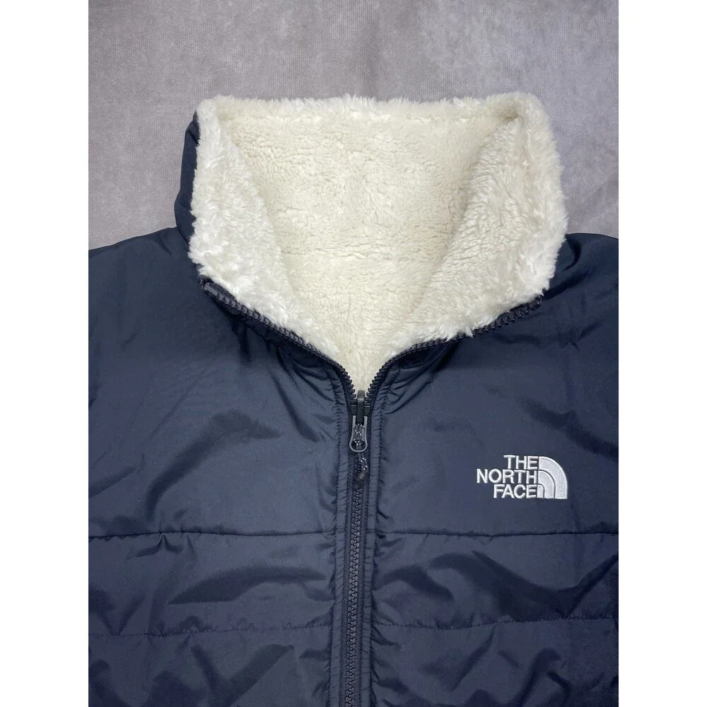 THE NORTH FACE MOSSBUD REVERSIBLE INSULATED JACKET NAVY WHITE WOMEN LARGE NWT